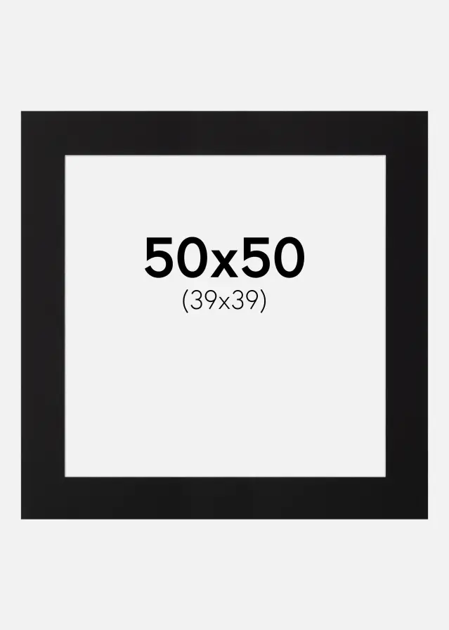 Paszpartu Canson Fekete Fehér él 50x50 cm (39x39)