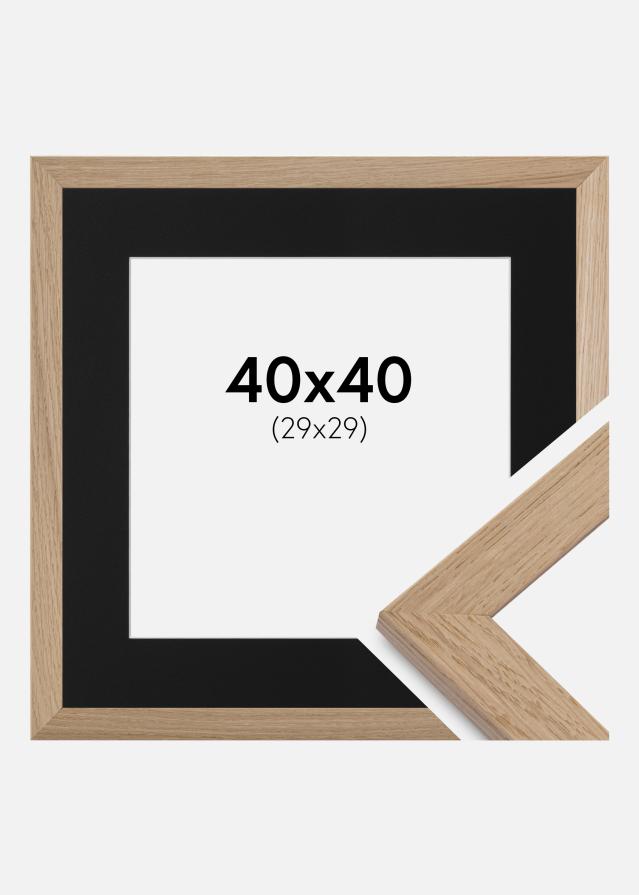 Keret Trendline Tölgy 40x40 cm - Paszpartu Fekete 30x30 cm