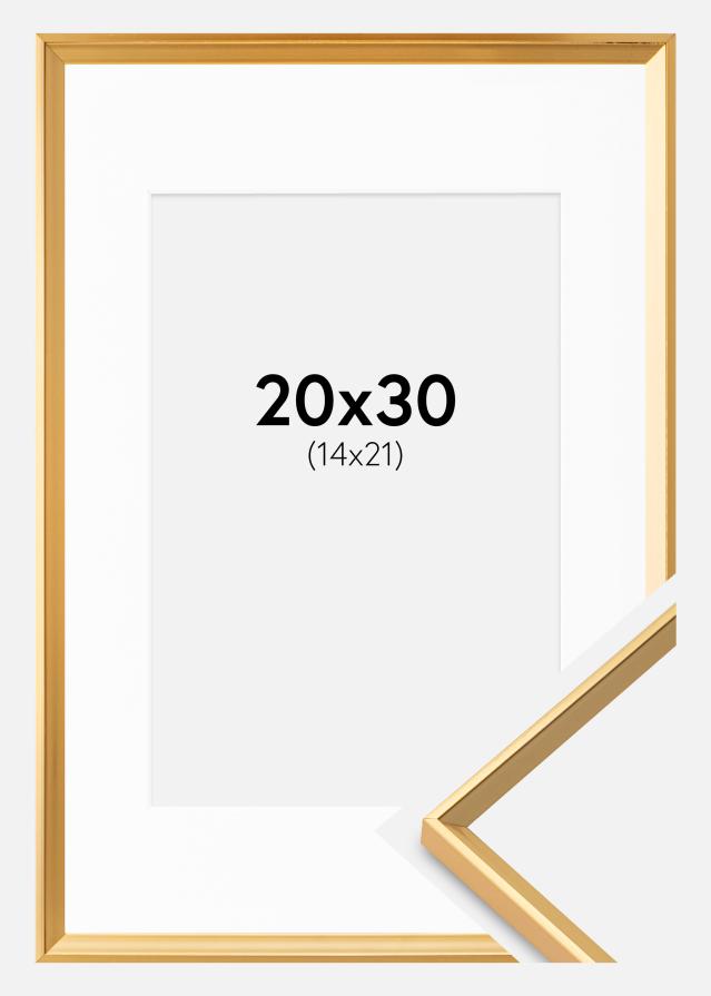 Keret Desire Arany 20x30 cm - Paszpartu Fehér 15x22 cm