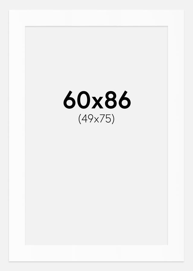 Paszpartu Standard fehér (fehér mag) 60x86 cm (49x75)