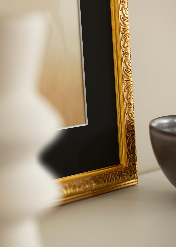 Keret Nostalgia Arany 35x45 cm - Paszpartu Fekete 11x14 inches