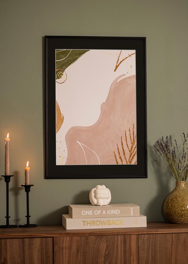 Keret Horndal Fekete 45x60 cm - Paszpartu Fekete 32x45 cm