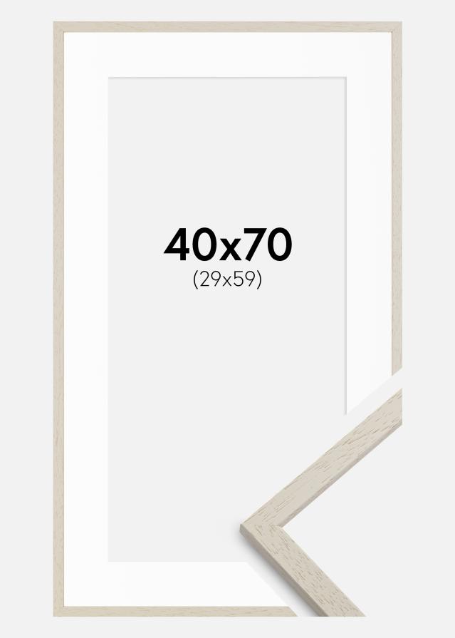 Keret Edsbyn Homok 40x70 cm - Paszpartu Fehér 30x60 cm