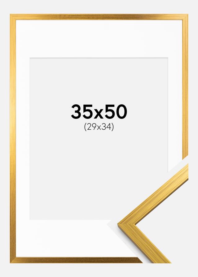 Keret Edsbyn Arany 35x50 cm - Paszpartu Fehér 30x35 cm