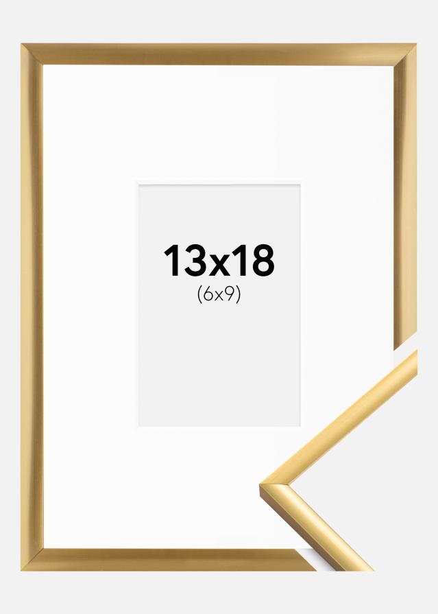 Keret New Lifestyle Shiny Gold 13x18 cm - Paszpartu Fehér 7x10 cm