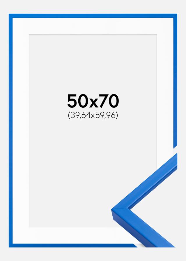 Keret E-Line Kék 50x70 cm - Paszpartu Fehér 16x24 inches