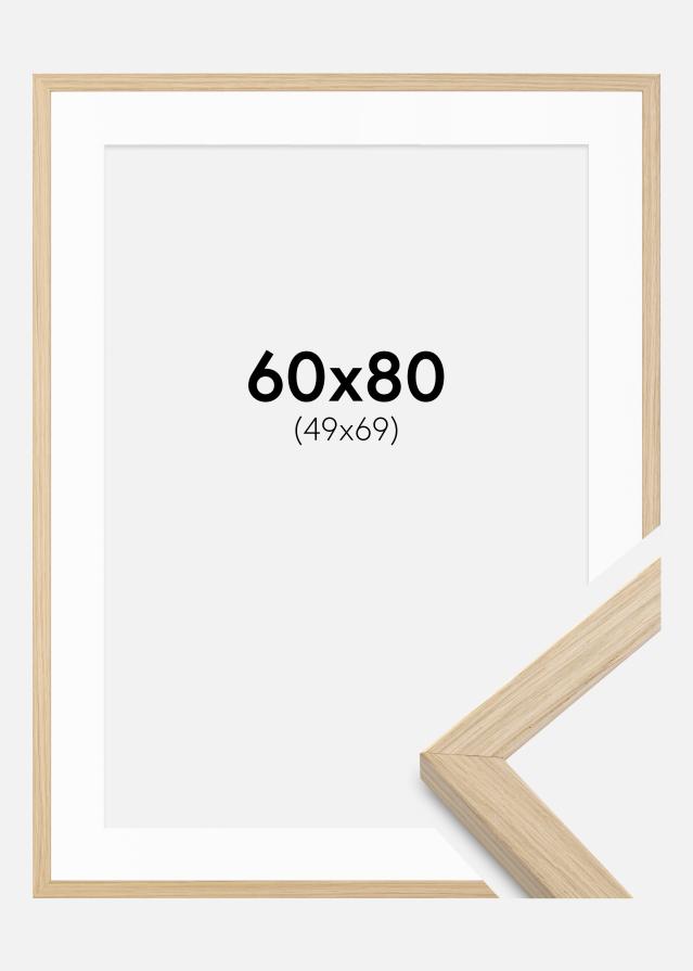 Keret Grimsåker Tölgy 60x80 cm - Paszpartu Fehér 50x70 cm