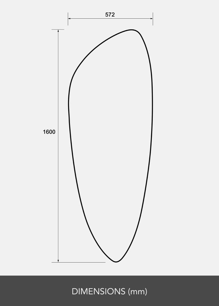 Tükör Obelisk 160x57 cm