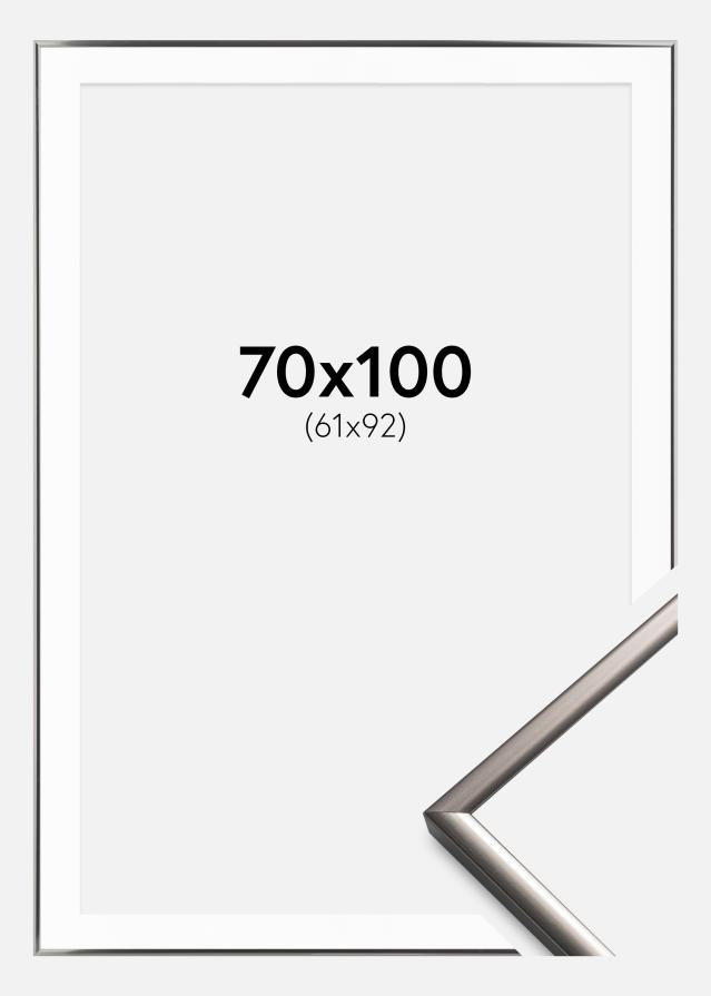 Keret New Lifestyle Acél 70x100 cm - Paszpartu Fehér 62x93 cm