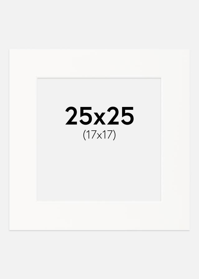 Paszpartu Piszkosfehér Fehér él 25x25 cm (17x17)