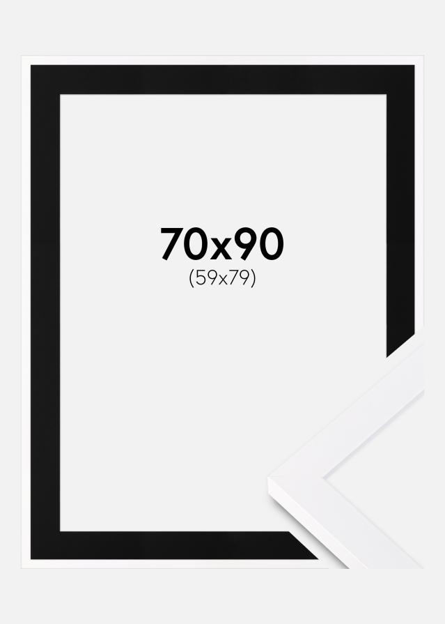 Keret Selection Fehér 70x90 cm - Paszpartu Fekete 60x80 cm