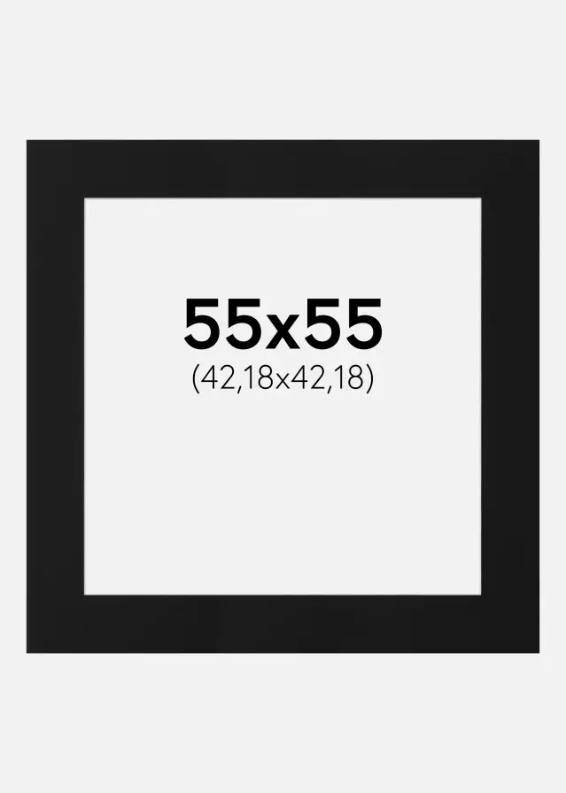 Paszpartu Fekete Standard (Fehér Mag) 55x55 cm (42,18x42,18)