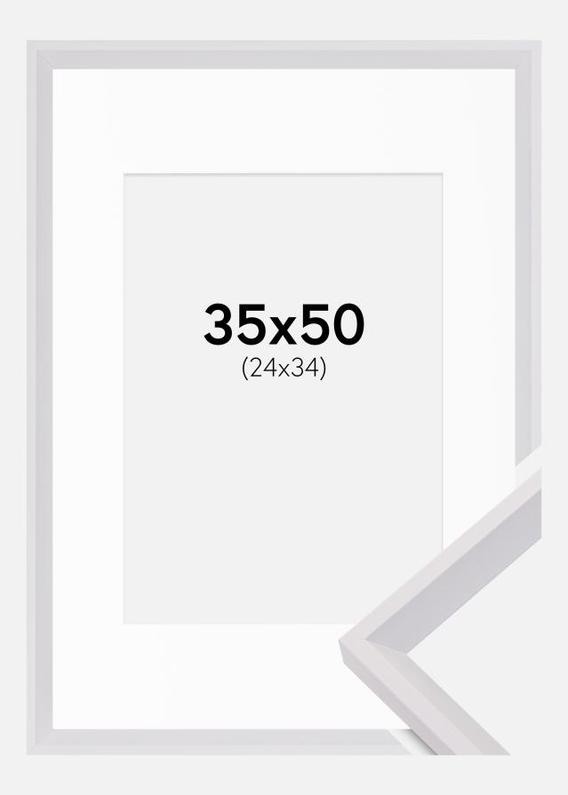 Keret Globe Fehér 35x50 cm - Paszpartu Fehér 25x35 cm