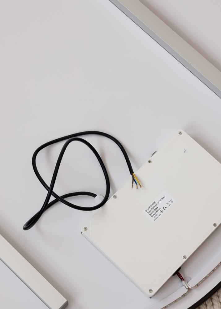 KAILA Tükör Circle LED Fekete 80 cm Ø