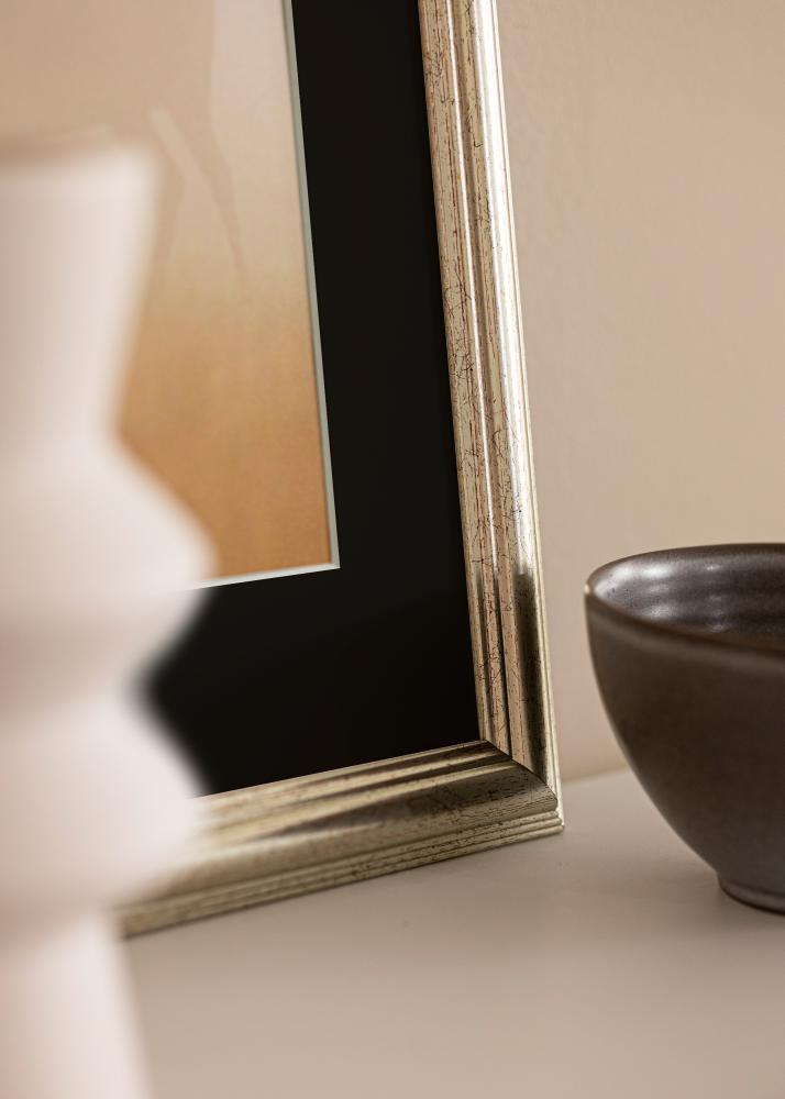 Keret Västkusten Ezüst 70x100 cm - Paszpartu Fekete 62x93 cm