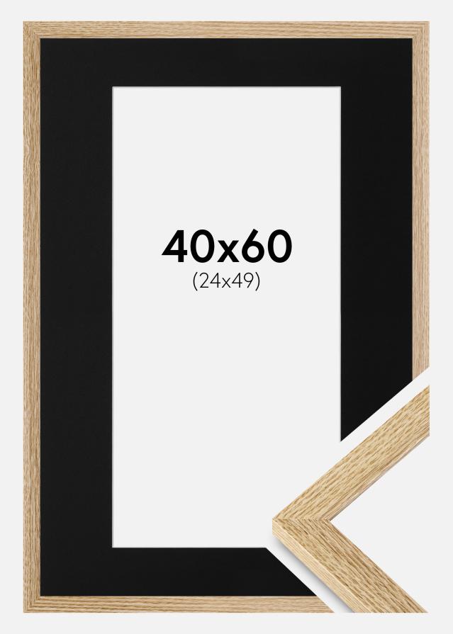 Keret Selection Tölgy 40x60 cm - Paszpartu Fekete 25x50 cm