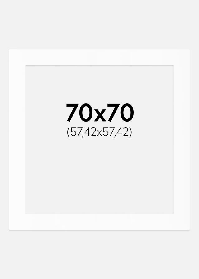 Paszpartu Standard fehér (fehér mag) 70x70 cm (57,42x57,42)