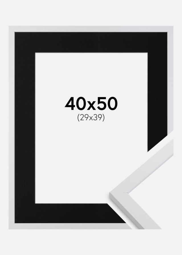 Keret Trendy Fehér 40x50 cm - Paszpartu Fekete 30x40 cm