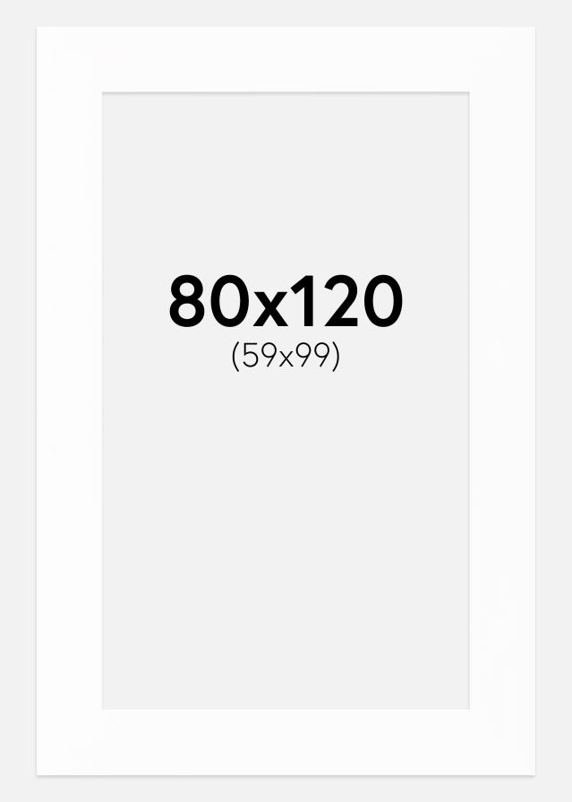 Paszpartu Fehér Fehér él 80x120 cm (59x99)