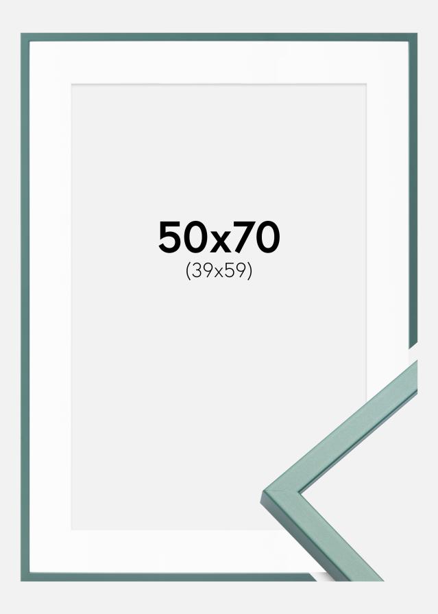 Keret E-Line Zöld 50x70 cm - Paszpartu Fehér 40x60 cm