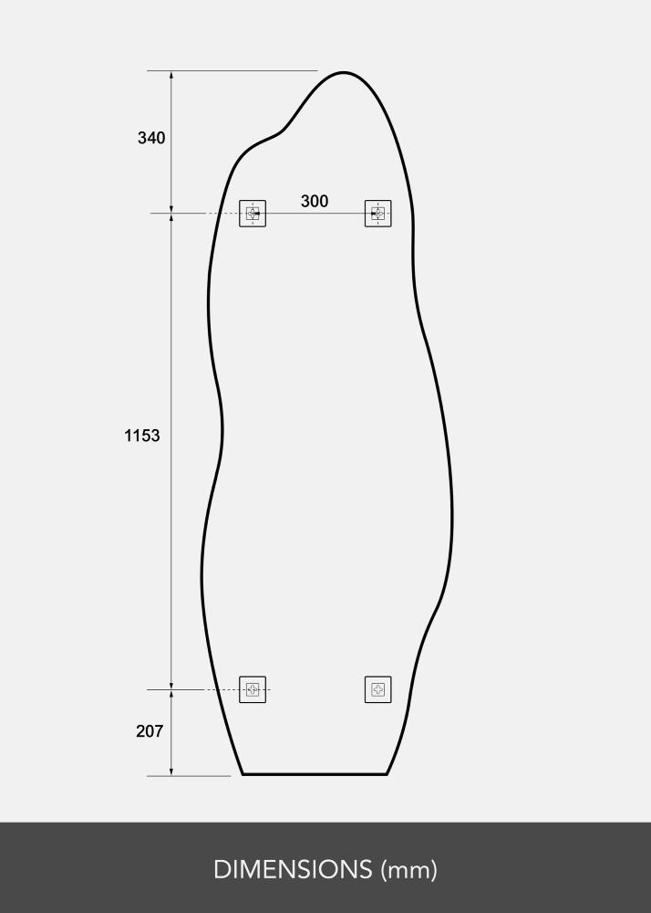 Tükör Echo 60x170 cm