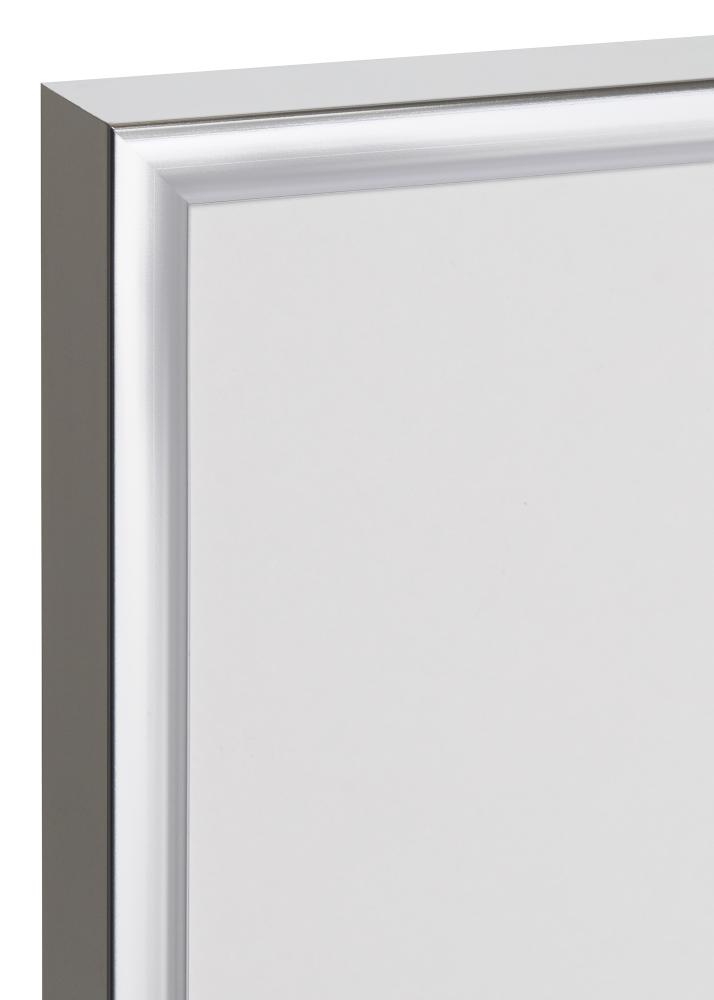 Keret Poszter Frame Aluminum Ezüst 70x100 cm - Paszpartu Fekete 59,4x84 cm (A1)