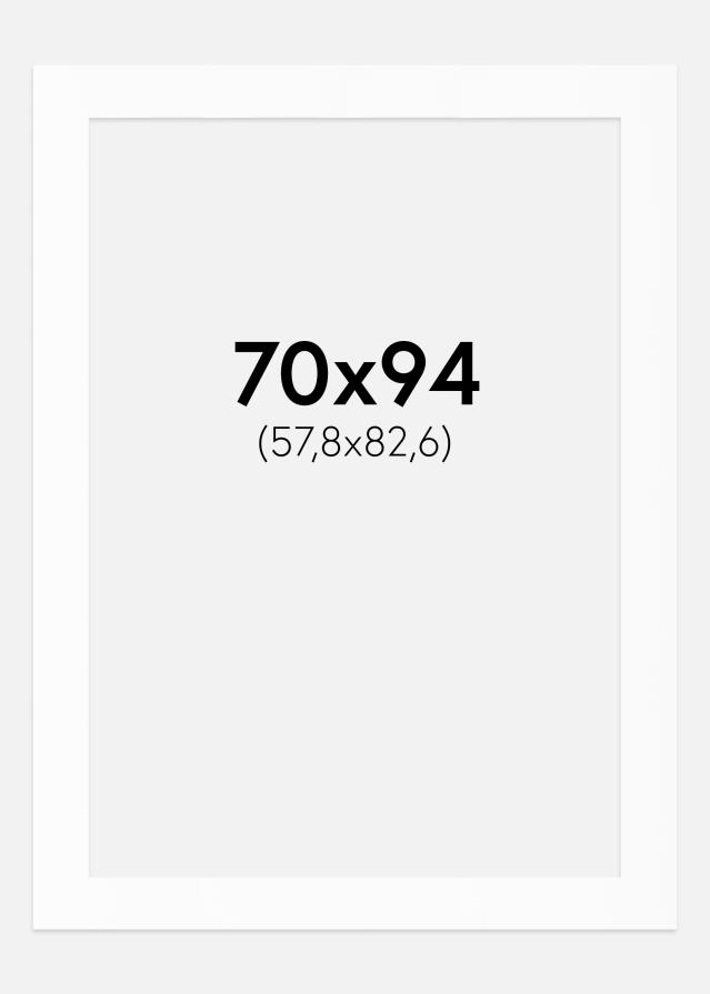 Paszpartu Standard fehér (fehér mag) 70x94 cm (57,8x82,6)