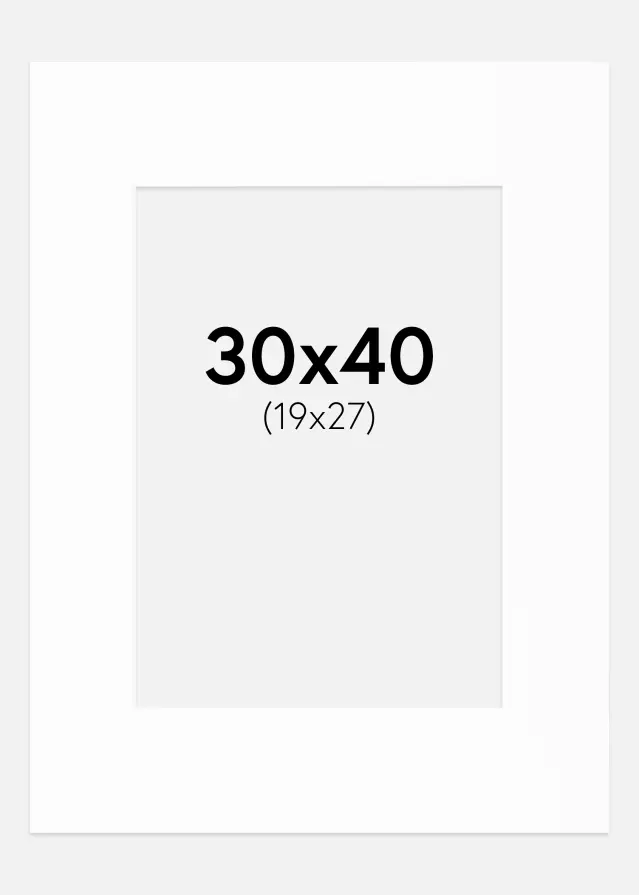 Paszpartu Canson Fehér Fehér él 30x40 cm (19x27)