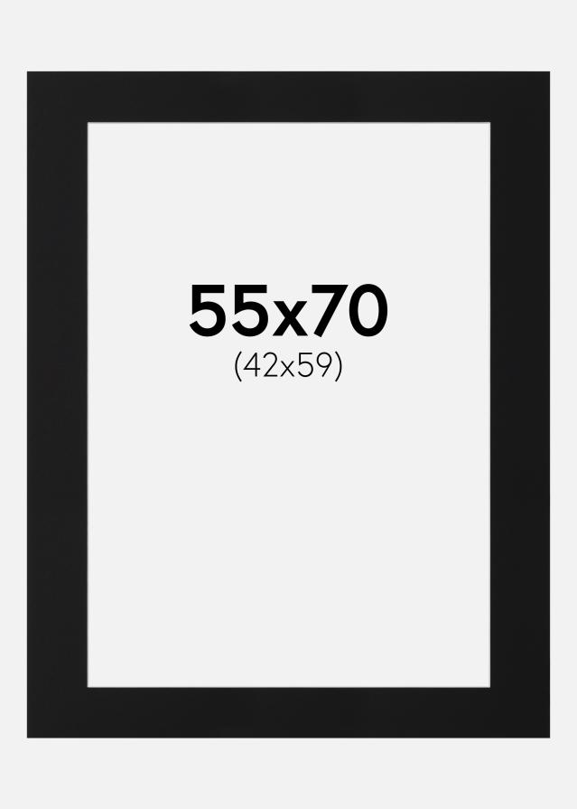 Paszpartu Fekete Standard (Fehér Mag) 55x70 cm (42x59)