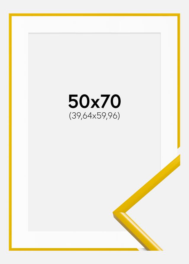 Keret New Lifestyle Sárga 50x70 cm - Paszpartu Fehér 16x24 inches