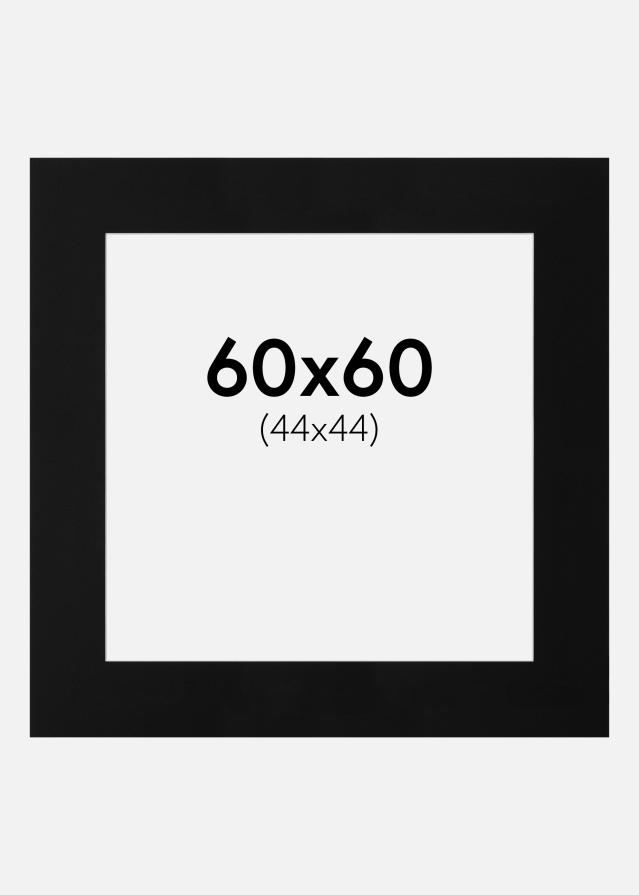 Paszpartu Fekete Standard Fehér él 60x60 cm (44x44)