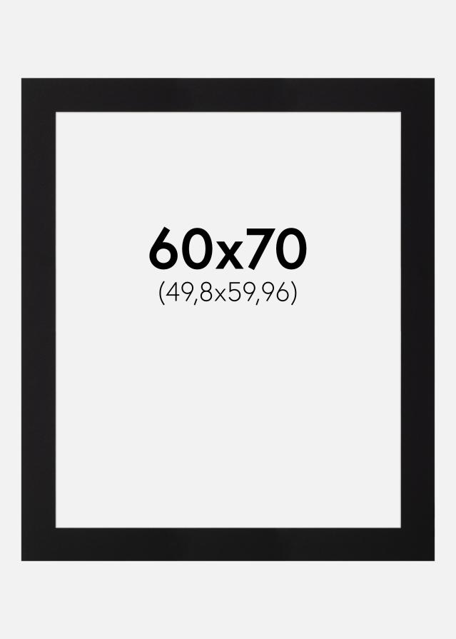 Paszpartu Fekete Standard Fehér él 60x70 cm (49,8x59,9)