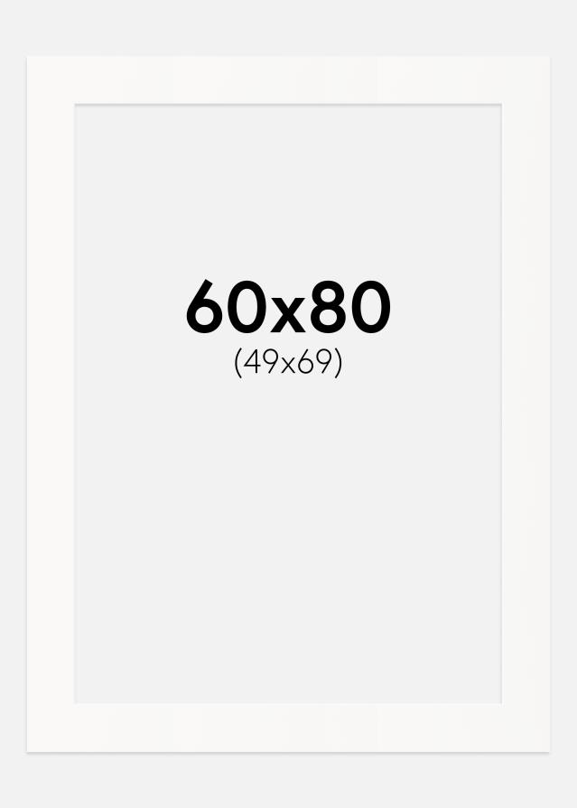 Paszpartu Piszkosfehér Fehér él 60x80 cm (49x69)