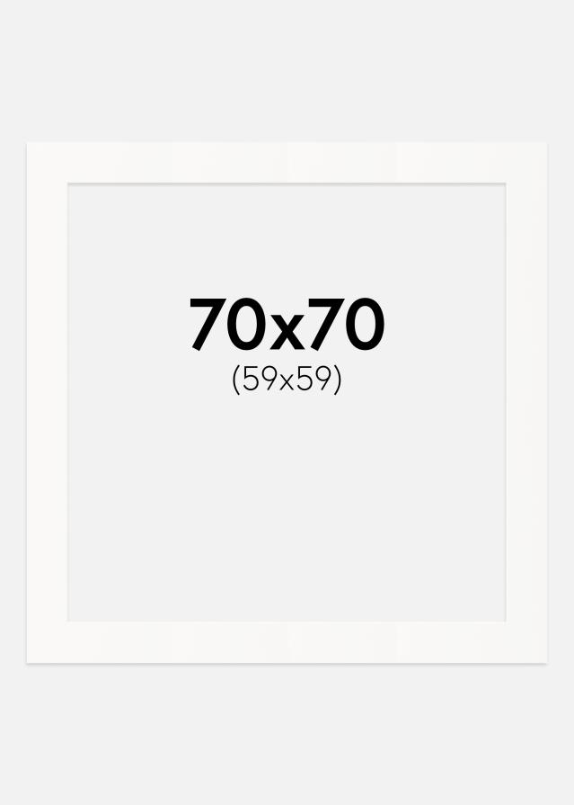 Paszpartu Piszkosfehér Fehér él 70x70 cm (59x59)