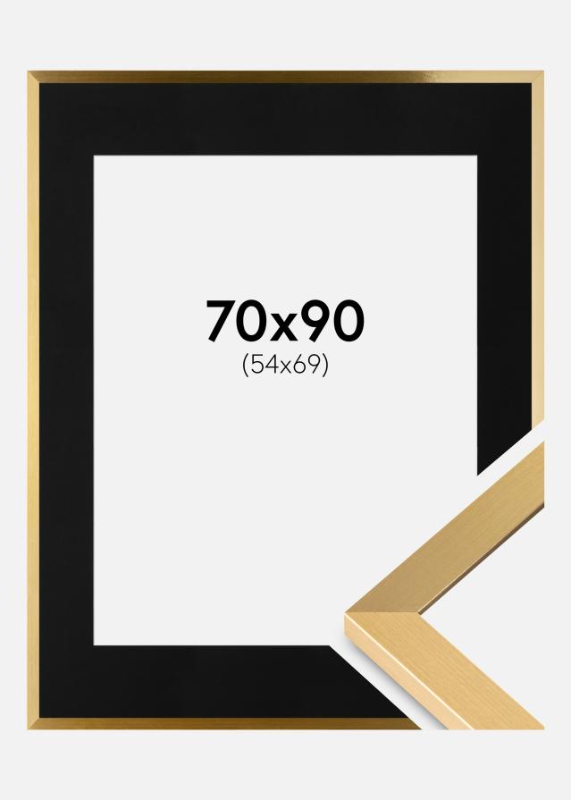 Keret Selection Arany 70x90 cm - Paszpartu Fekete 55x70 cm
