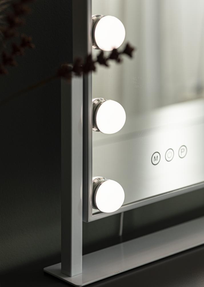 KAILA Sminktükör Hollywood 9 Fehér 25x30 cm