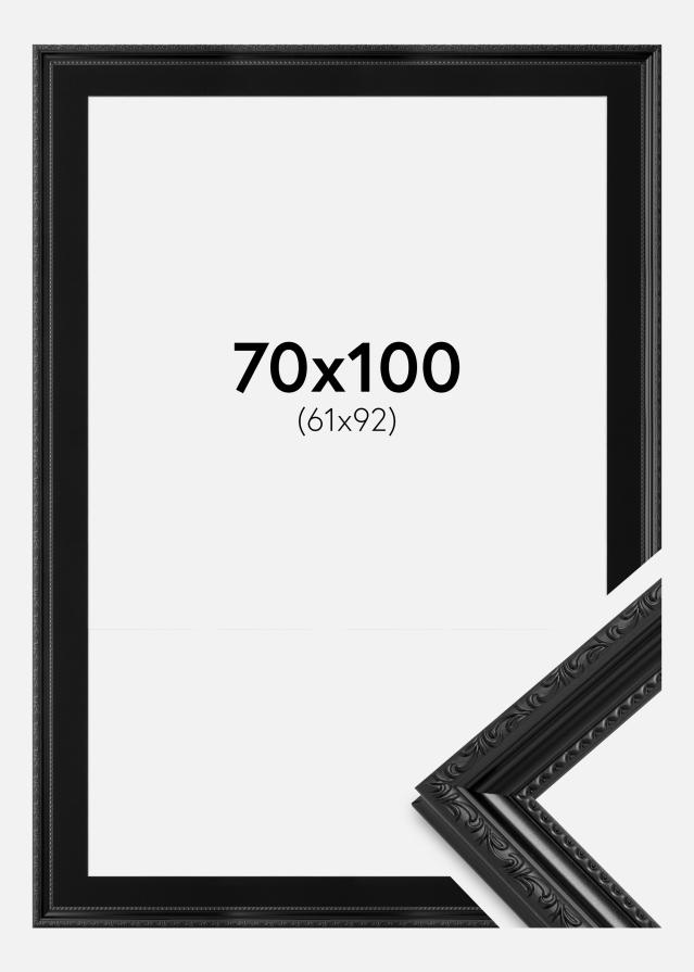 Keret Abisko Fekete 70x100 cm - Paszpartu Fekete 62x93 cm