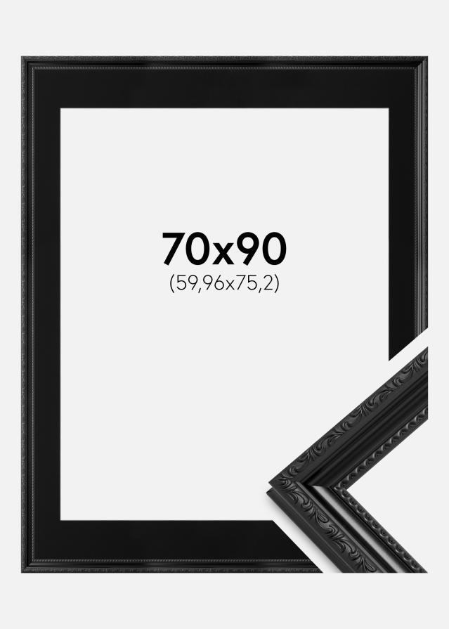 Keret Abisko Fekete 70x90 cm - Paszpartu Fekete 24x30 inches