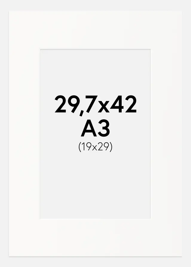 Paszpartu Piszkosfehér Fehér él 29,7x42 cm (19x29)