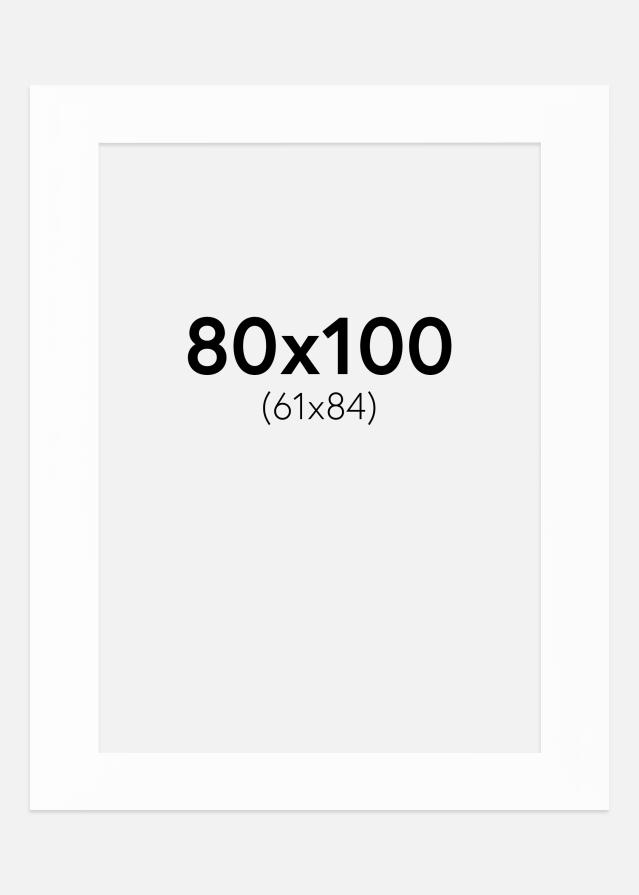 Paszpartu Fehér Fehér él 80x100 cm (61x84)