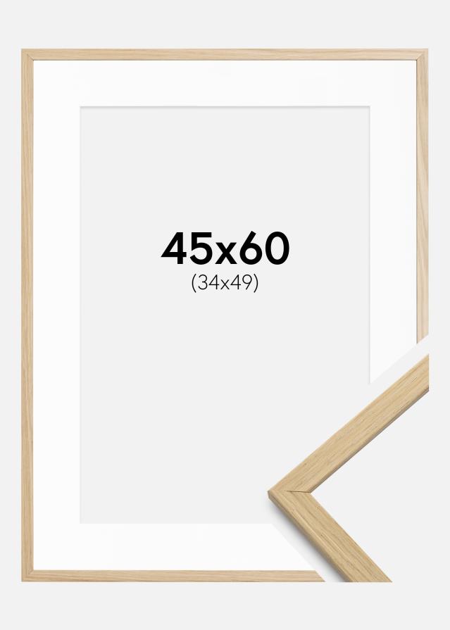 Keret Edsbyn Tölgy 45x60 cm - Paszpartu Fehér 35x50 cm