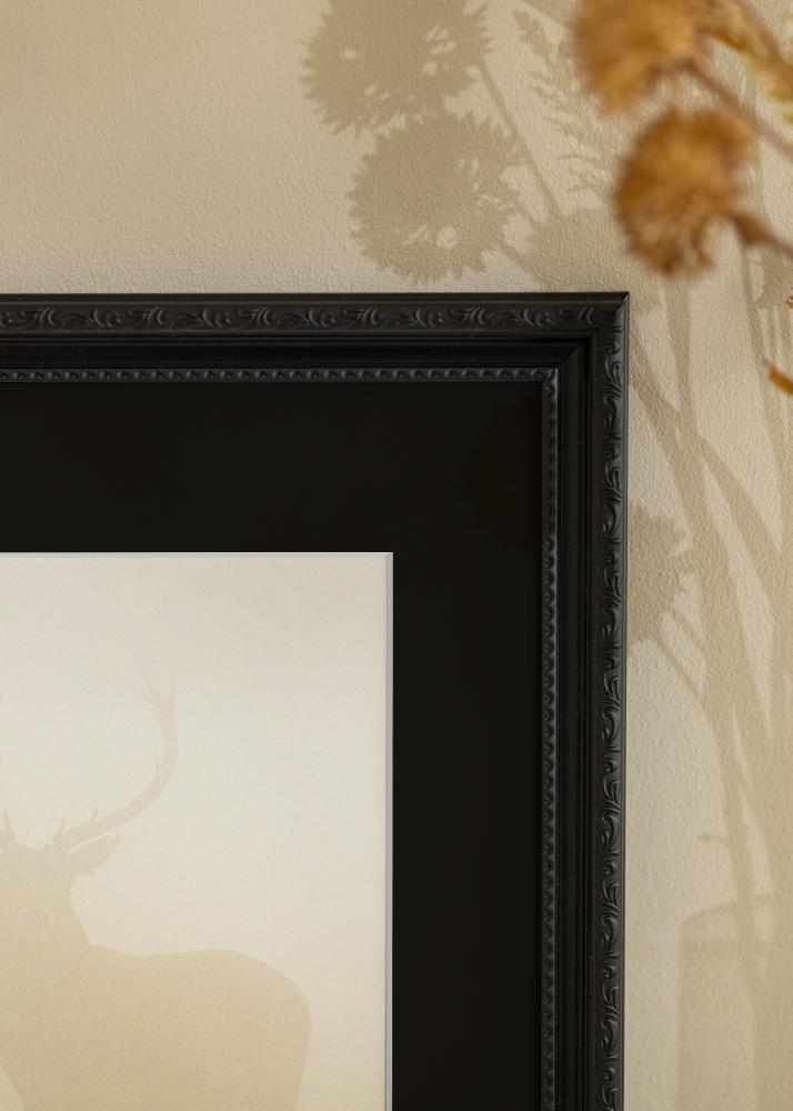 Keret Abisko Fekete 30x40 cm - Paszpartu Fekete 18x27 cm