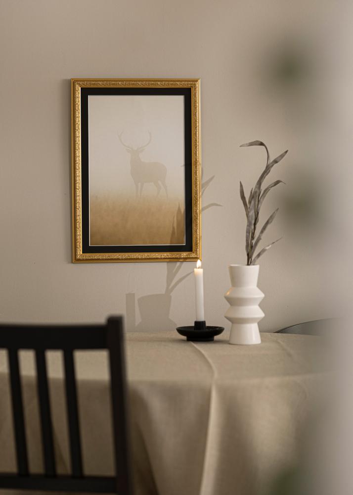 Keret Nostalgia Arany 35x45 cm - Paszpartu Fekete 11x14 inches