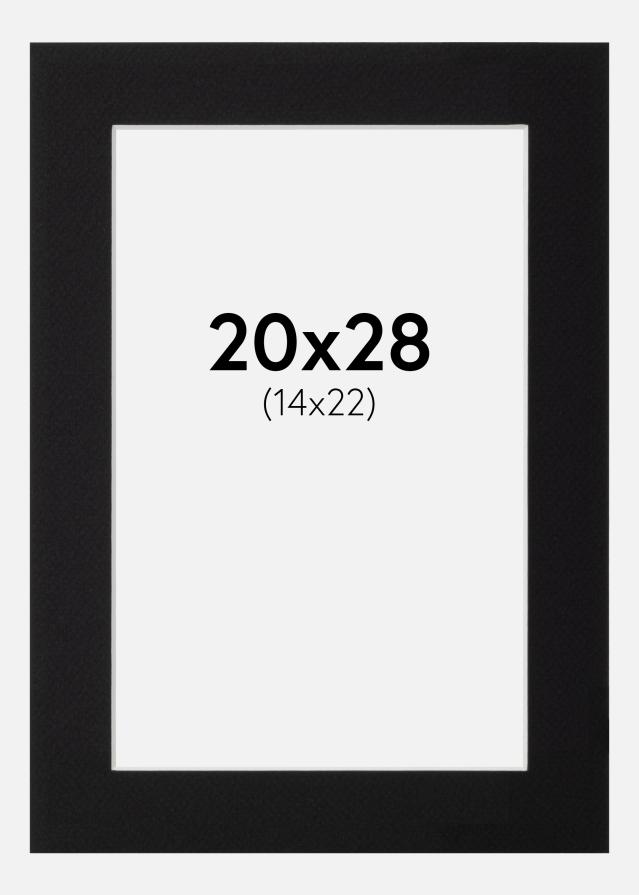 Paszpartu Fekete Standard Fehér él 20x28 cm (14x22)