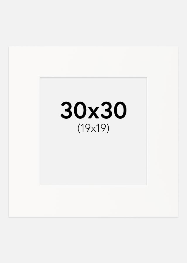 Paszpartu Piszkosfehér Fehér él 30x30 cm (19x19)