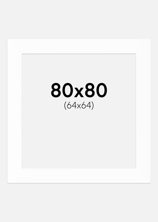 Paszpartu Fehér Fehér él 80x80 cm (64x64)
