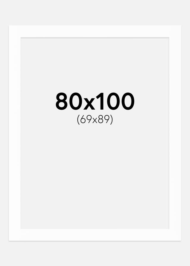 Paszpartu Fehér Fehér él 80x100 cm (69x89)