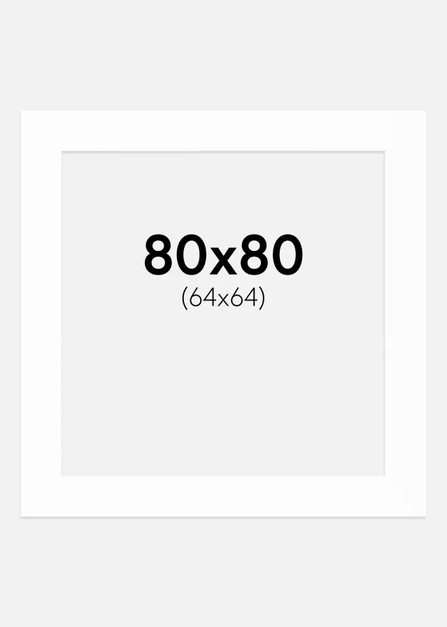 Paszpartu Fehér Fehér él 80x80 cm (64x64)