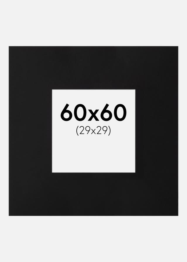 Paszpartu XXL Fekete Fehér él 60x60 cm (29x29)