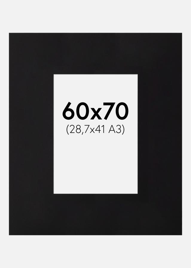 Paszpartu XXL Fekete Fehér él 60x70 cm (28,7x41)